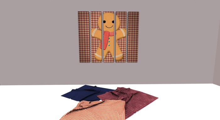 Josh Gingerbread Rugs & Art Set 