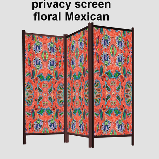 privacy screen floral Mexican