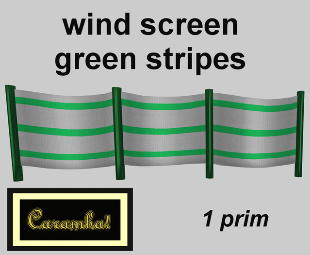 wind screen - green stripes