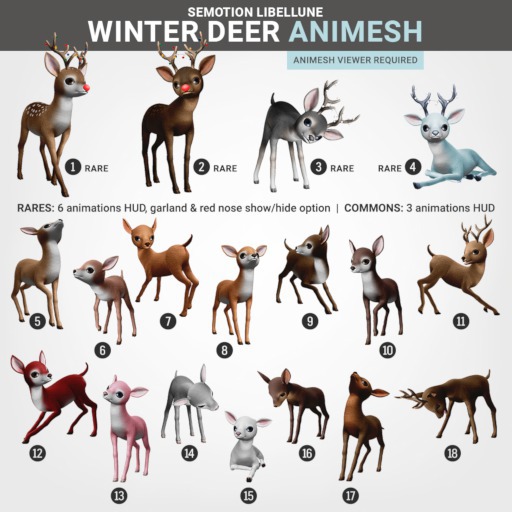 SEmotion Libellune Winter Deer Animesh #12