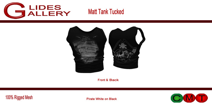 Signature Gianni Matt Tank Tucked Pirate White