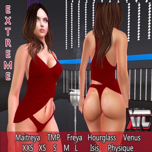 XTC Extreme Panties & Top - Red