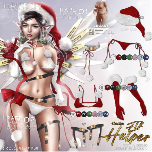 16. ERSCH - Elf Helper Gacha {Legacy-Lara} gloves -blue-