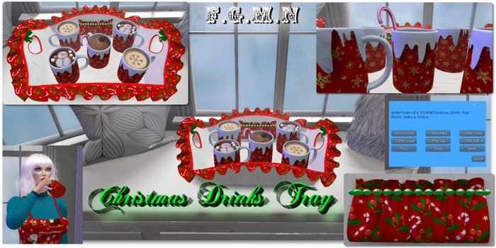 F.G.M.N/Christmas Drinks Tray