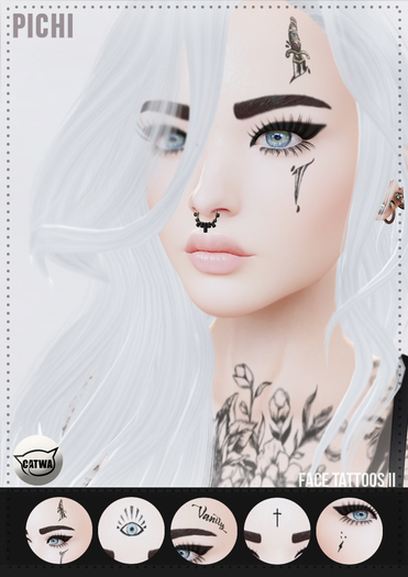 PICHI - Face Tattoos II (CATWA Applier) HUD