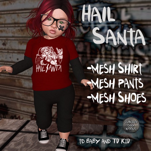 Concrete Geek Kiddos Hail Santa