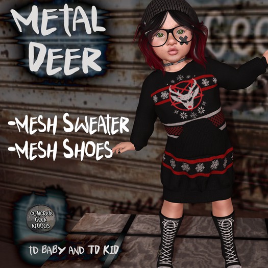 Concrete Geek Kiddos Metal Deer