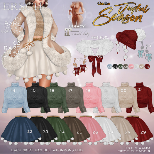 13. ERSCH - Joyful Season Gacha {unrigged} Hat -red-