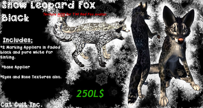 Snow Leopard Fox Black