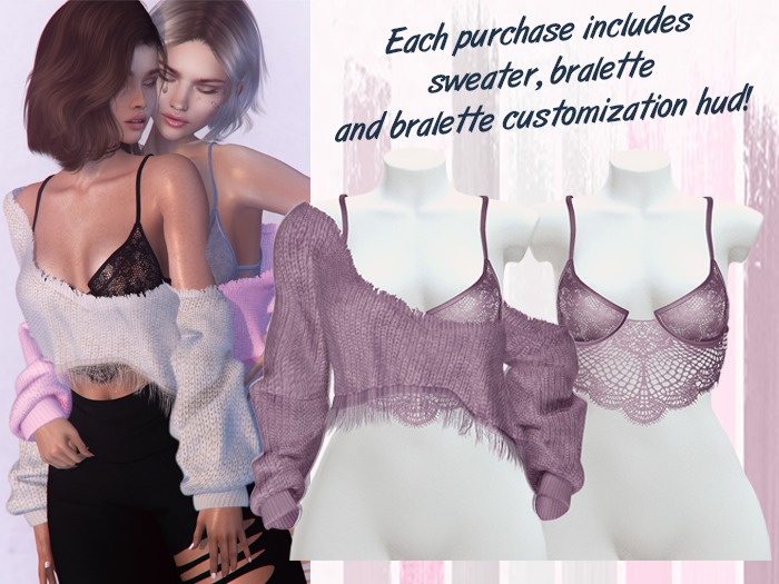 Lunar - Vivi Sweater & Bralette - Dusk