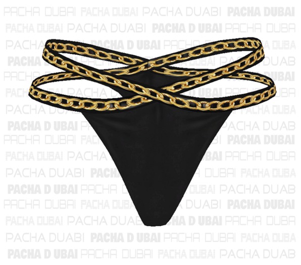 PACHA_Black_GOLD Chain_ Panties