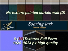N_s 3D texture painted curtain wall (D)