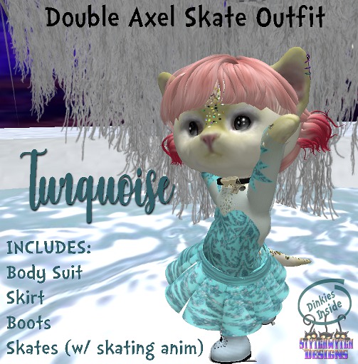 ~SWD~ Dinkie Double Axel Outfit - Turquoise