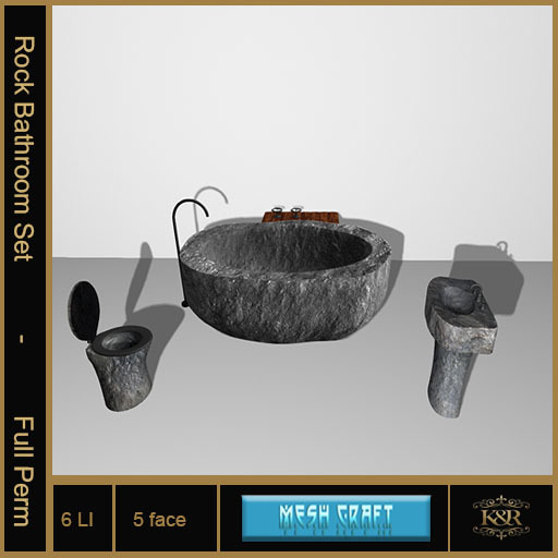 Rock Bathroom Set - Full Perm