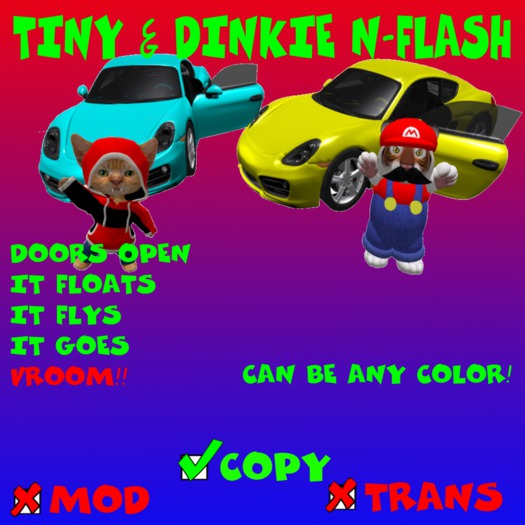 TINY & DINKIE MESH N-FLASH CAR(BOXED)