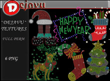 ^Dejavu^ Full Perm Rhinestone Christmas Png 18