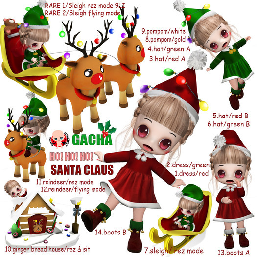 A/CHIBIT Ho!Ho!Ho!SantaClaus / 3.hat red A