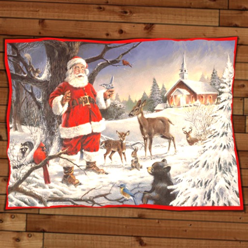Rug - Santa with Deer