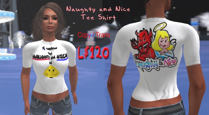 Naughty and nice tee shirt