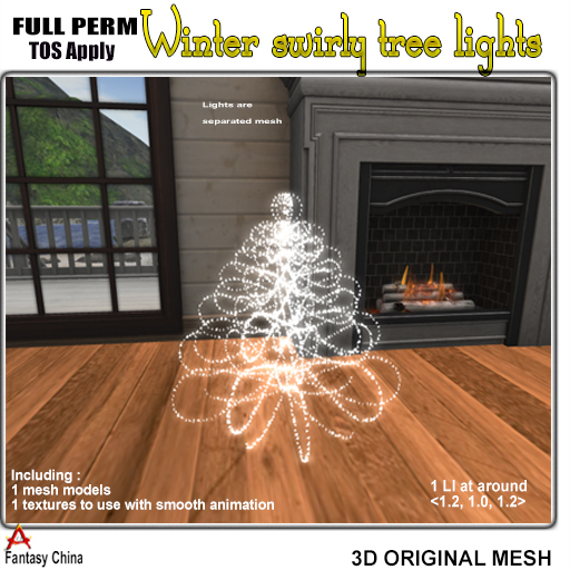 Full Perm Winter swirly tree lights