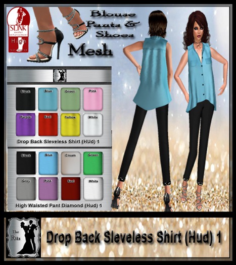! Drop Back Sleveless Shirt (HUd) 1_Pant Diamond (Hud) 1