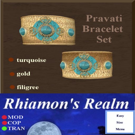 Parvati Turquoise Bracelet Cuff Jewelry Set