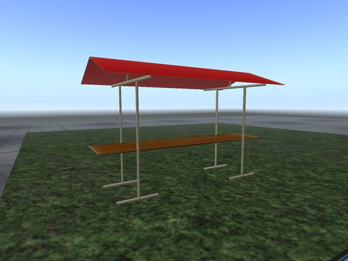 Single Prim Modern Market Stall (copy)