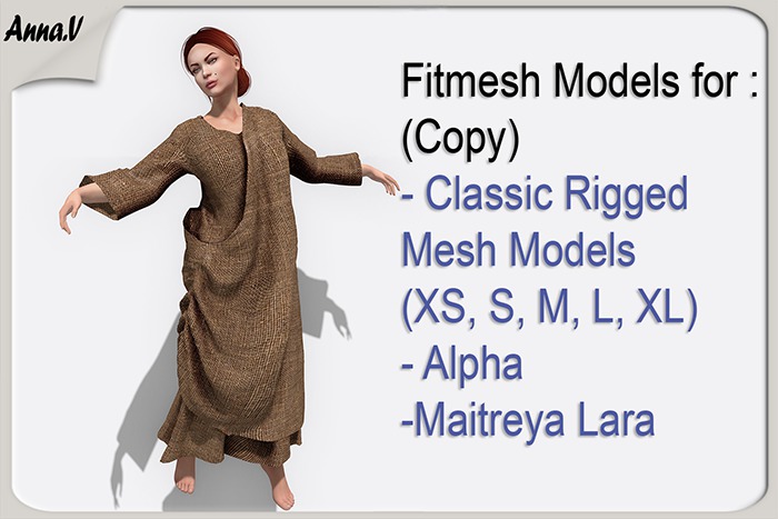 Anna.V _ Greek female toga Anemone_01 _ Maitreya, CLASSIC RIGGED MESH
