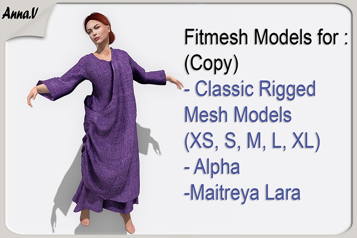 Anna.V _ Greek female toga Anemone_04 _ Maitreya, CLASSIC RIGGED MESH