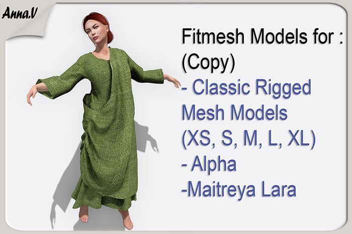 Anna.V _ Greek female toga Anemone_06 _ Maitreya, CLASSIC RIGGED MESH