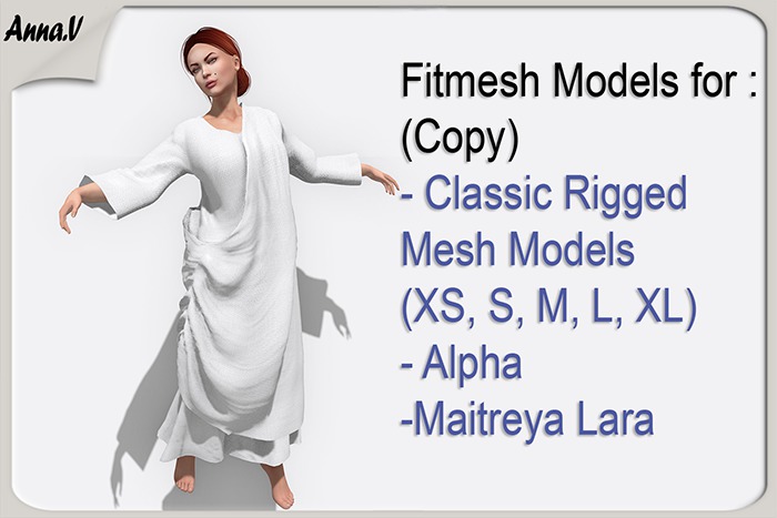 Anna.V _ Greek female toga Anemone_10 _ Maitreya, CLASSIC RIGGED MESH