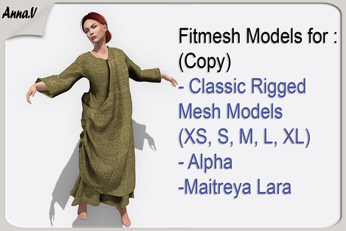 Anna.V _ Greek female toga Anemone_09 _ Maitreya, CLASSIC RIGGED MESH