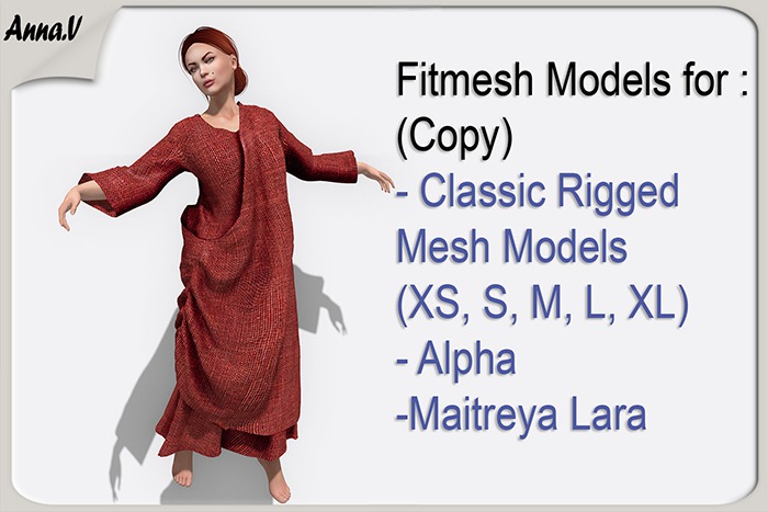 Anna.V _ Greek female toga Anemone_07 _ Maitreya, CLASSIC RIGGED MESH