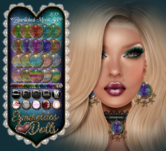 -{E's Dolls} Bewitched Jewelry Set {Full Moon}-091519