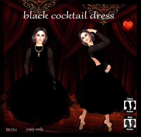 black cocktail dress