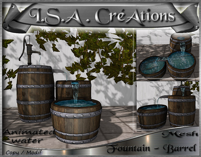 Fountain - Barrel * Mesh * BOX