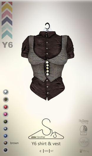 [sYs] Y6 shirt (body mesh) - brown