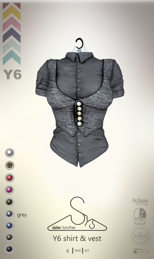 [sYs] Y6 shirt (body mesh) - grey