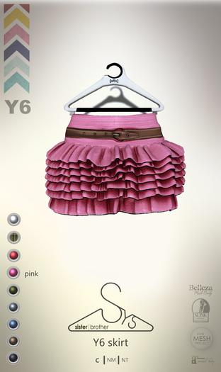 [sYs] Y6 skirt (body mesh) - pink