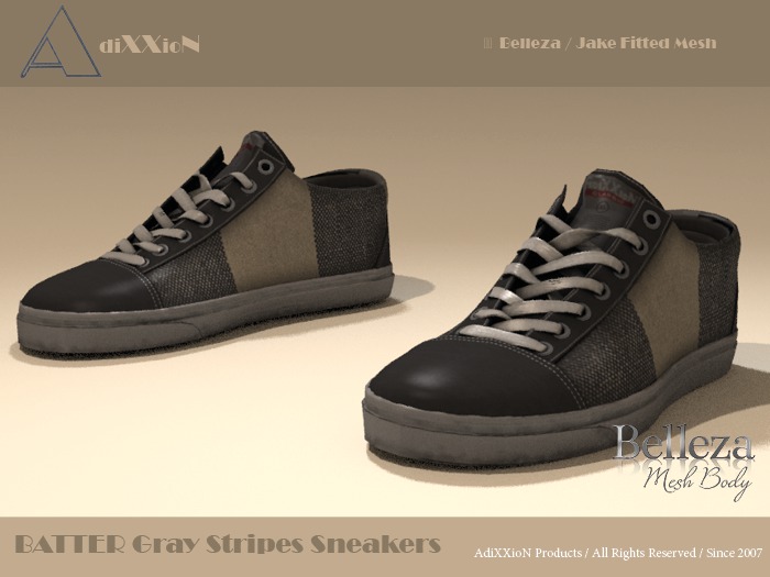 Belleza Jake .: AdiXXioN :. Sneakers Batter Gray Stripes