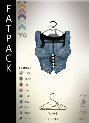 [sYs] Y6 vest (body mesh) - FATPACK