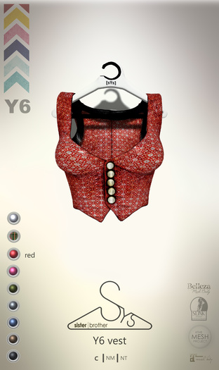 [sYs] Y6 vest (body mesh) - red