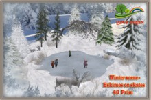 Lady's Garden -Winter scene - Eskimos on skates 40 Prim