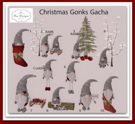 Bee Designs Christmas Gonks Gacha 4