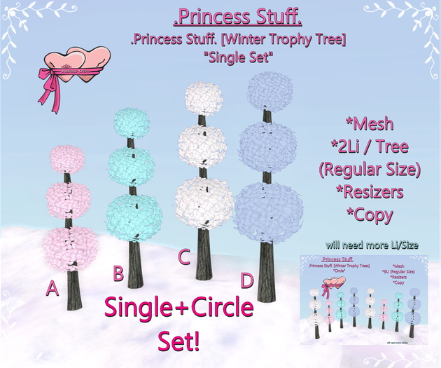 .Princess Stuff. [Winter Trophy Tree] Complete Set