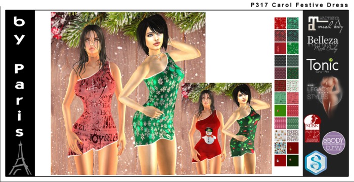 Carol Festive Dress - Tonic Belleza Slink Maitreya Legacy Alice Ebody DEMO
