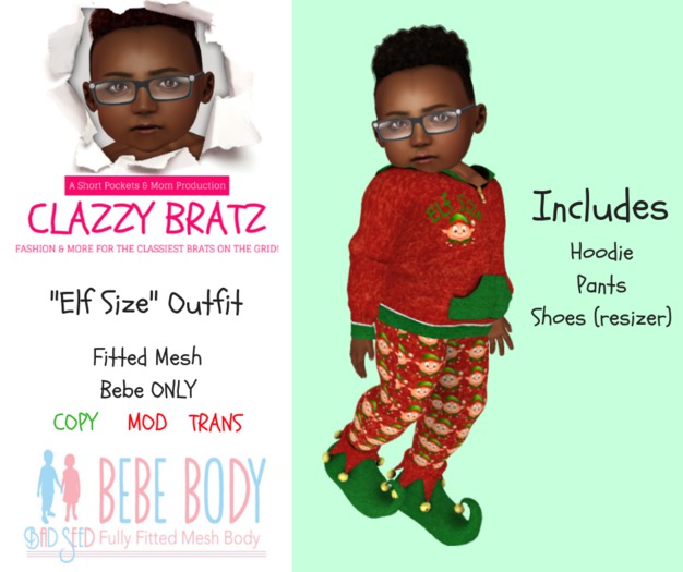 Elf Size Outfit - Boxed - Bebe 