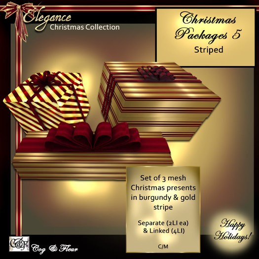 C&F Elegance Xmas Packages 5 STRIPEY