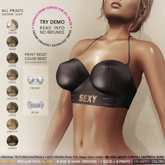 HEC - NELL Cutout-Prints Top Tintable REGULAR PACK NTFL-01a (UA