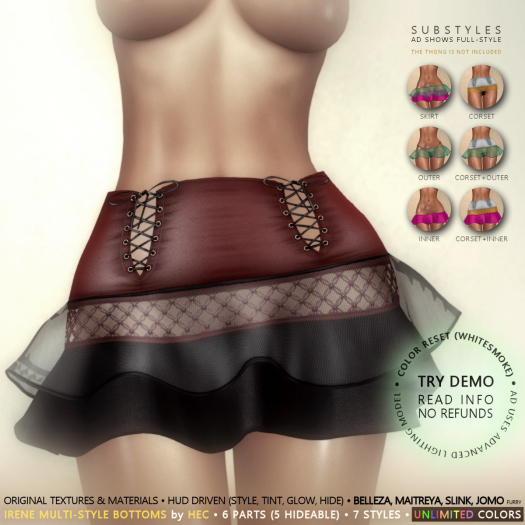 HEC - "Irene" Multiple Style Tintable Bottoms FPCB-00 (UA)